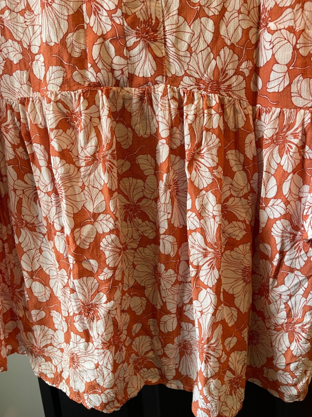 Cynthia Rowley Orange and White Floral Tunic - Picture 5 of 6